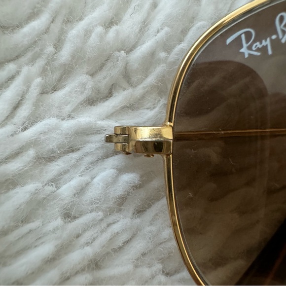 Ray Ban 56014 Pilot Aviator Gradient Sunglasses - Polished Gold / Brown - Picture 8 of 16
